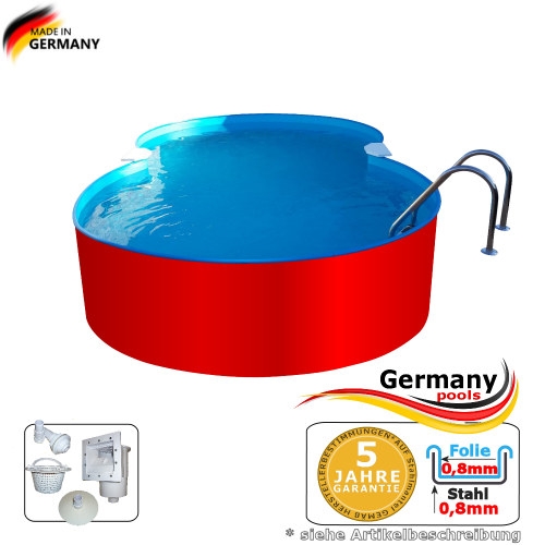 Achtform-Gartenpool 5,25 x 3,20 x 1,25 m Achtform-Schwimmbecken
