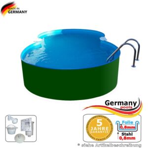 Achtform-Stahlwandbecken 7,25 x 4,60 x 1,25 m Poolbecken