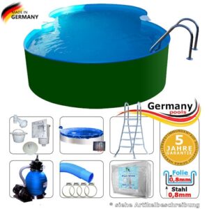 Achtform-Stahlwandpool 4,70 x 3,00 x 1,25 m Set Stahl-Pool