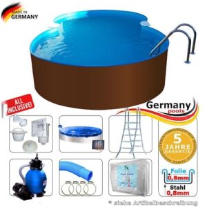 Achtform Stahlwandpool 470 x 300 x 125 cm Komplettset