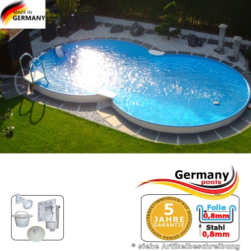 Achtformbecken 4,70 x 3,00 x 1,50 m