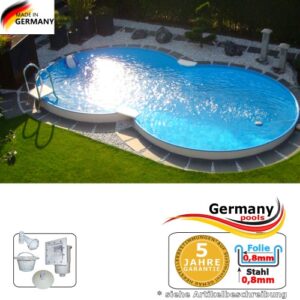 Achtformbecken 7,25 x 4,60 x 1,50 m