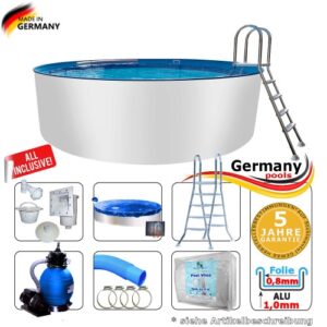 Alu-Schwimmbecken 3,00 x 1,25 m Alu-Swimmingpool Komplettset