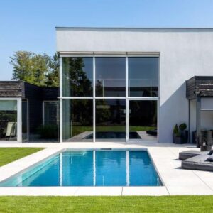 Edelstahlpool Komplettset Eternity® mit Skimmer-Fertigpool und optional elektrischem Rollo / Poolabdeckung