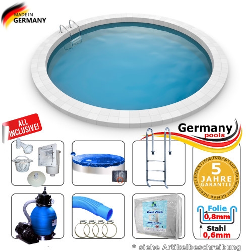 Einbaupool 4,0 x 1,2 m Komplettset
