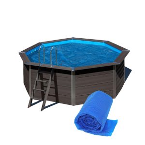 GRE solar cover 400µm for composite oval pools 524 x 386 x 124 cm