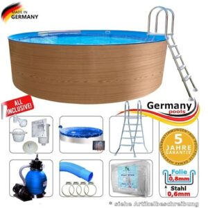 Holzpool 7,3 x 1,2 m Set