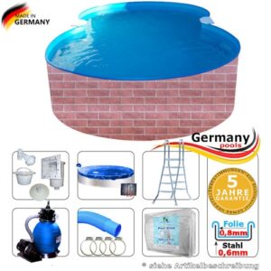Pool achtform 5,25 x 3,20 x 1,20 Achtformpool Set