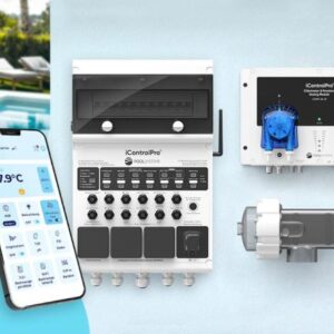 Pool-Dosieranlage iControlPro Salt mit intelligenter Poolsteuerung und optionaler pH-Regulierung, inkl. Stromverteiler