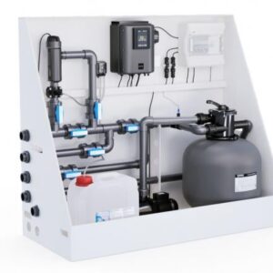 Pool-Technikwand SaltTec mit Salzwasserelektrolyse inkl. PH & Sandfilteranlage