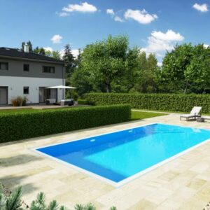 Rechteckbecken / Rechteckpool mit Überlauf