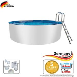 Rundpool-Alu 5,00 x 1,50 m Aluminium-Swimmingpool