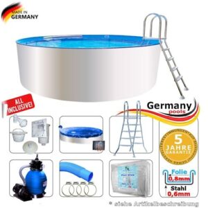 Stahlwandbecken 6,4 x 1,2 m Set