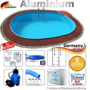 Swimmingpool 4,5 x 3,0 x 1,50 m Alu Pool Komplettset